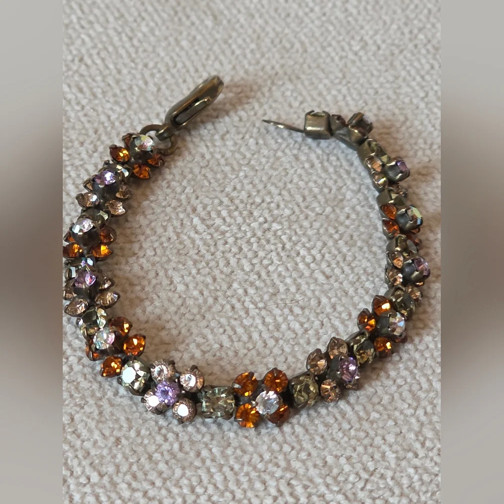 Sorrelli Crystal Cluster Bracelet in Autumn Tones